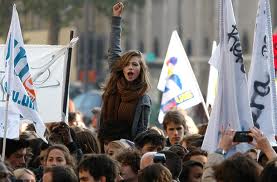 This is a photo of a youth protest in France.